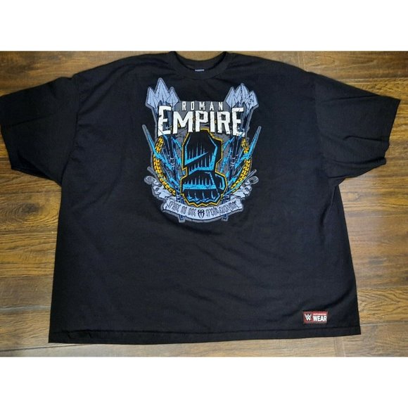 WWE Roman Empire T-Shirt 5XL XXXXXL Reigns "Spare No One Spear Everyone" Shield - Picture 6 of 12